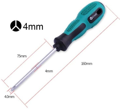 SKRUTKOVAČ ŠPECIALIZOVANÝ SKRUTKOVACÍ KĽÚČ Y-TYPE TRI KRÍDLA 3-RAMENNÉ 4mm