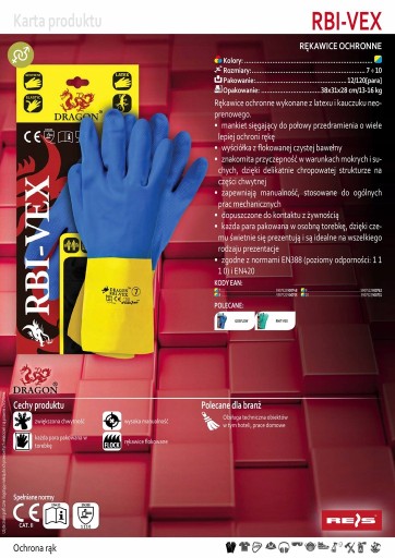 RBI-VEX latexové gumené rukavice, veľkosť 10