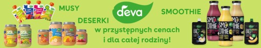 DEVA Fruit mousse jablko jahoda 90g