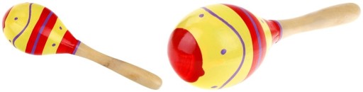 Veľký drevený detský hrkálka Maracas hudobný nástroj
