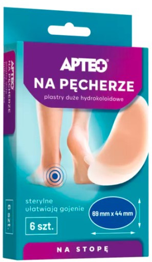 NÁplaste na močový mechúr, hydrokoloidné, veľké, Apteo, 6 ks