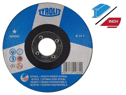 Kotúčové kovové brúsne kotúče 125x6 TYROLIT 222860 BASIC 125x6