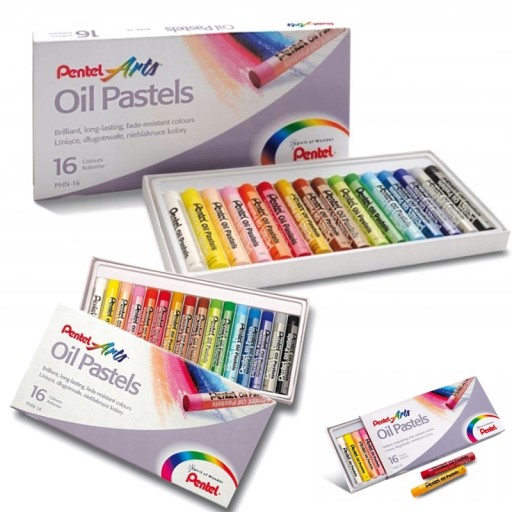 Pentel PHN Oil Pastels Pastelky 16 farieb