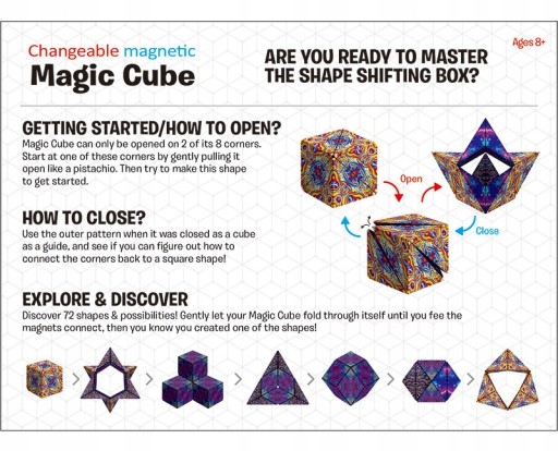 Antistresová edukačná magnetická kocka fidget magická kocka