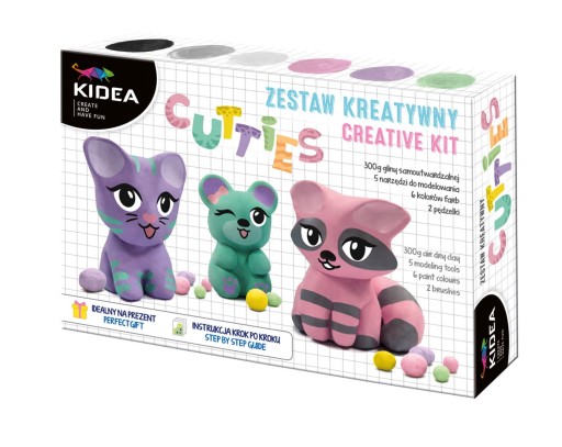 KIDEA SAMOTVRDÚCA HLINA kreatívna sada ZVIERATÁ