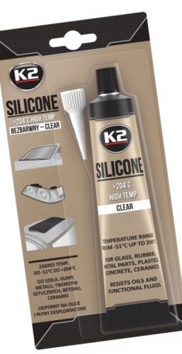 K2 VYSOKOTEPLOTNÝ SILIKÓN do +204C, BEZFAREBNÝ