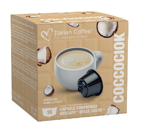 Kokosovo-čokoládové nápojové kapsuly pre Dolce Gusto