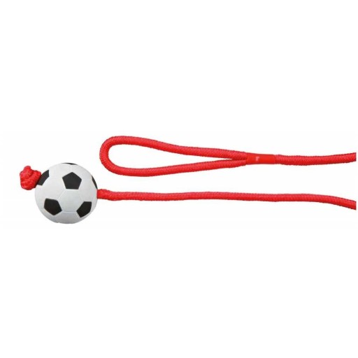 Hračka pre psa - 6 cm futbal na dlhom lane