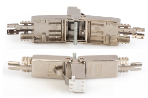 RJ45 zástrčka kat. 6A kat. 7 kat. 7A beznástrojová tienená DIGITUS