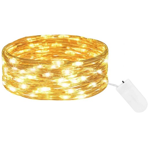 30LED DRÔTOVÉ SVETLO SVETLO VIANOČNÉHO STROMČEKA TEPLÉ BIELE MIKRO STRUNKY NA BATÉRIU