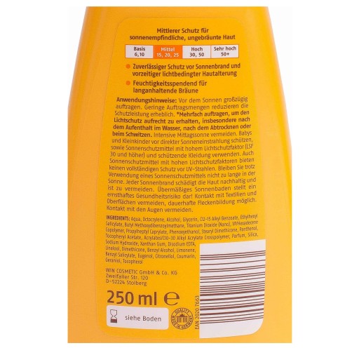 Cien Sun LSF 20 mlieko na opaľovanie, 250 ml