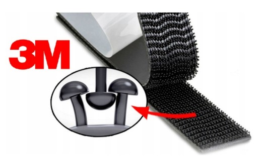 PRIEMYSELNÝ VELCRO 3M PÁSKA S LEPICÍM HRUBOVÝM ODNÍMATEĽNÝM SPOJENÍM 12,5MM/0,5M
