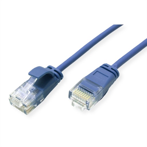 PatchCord Slim kat.6A LSOH modrý 0,15 m
