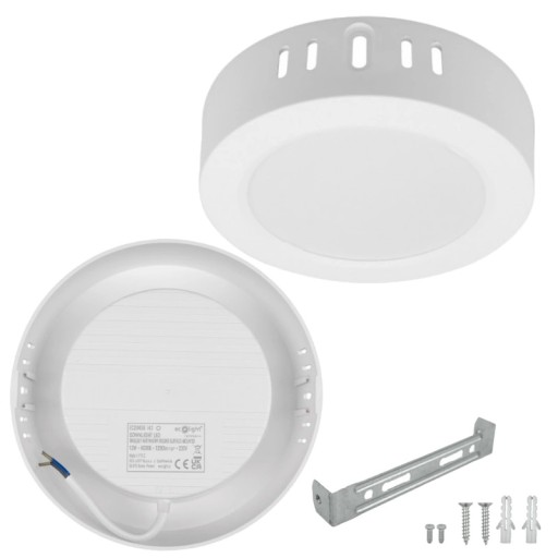 Lampa LED prisadené na povrch okrúhle 17 cm 12W 4000K + napájací zdroj