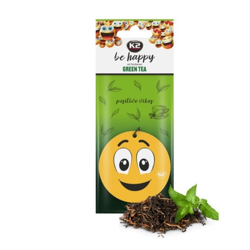K2 BE HAPPY PRÍvesok so ZELENÝM ČAJOM OSVIEŽOVAČ VÔNE