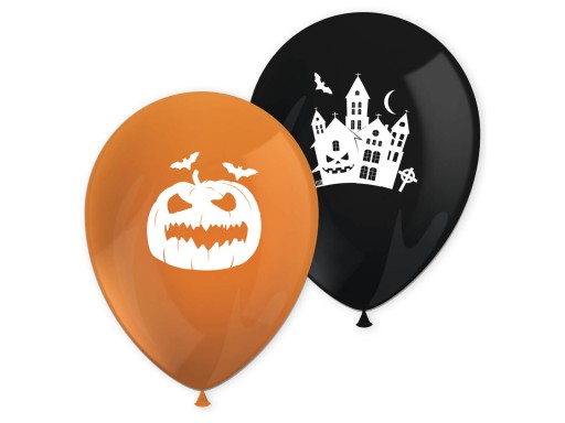 Halloweenske latexové balóny 8 ks.