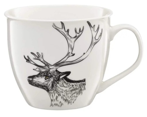 AMBITION VEĽKÝ PORCELÁNOVÝ HRNČEK DIVOČIEHO JELEŇA 550ML