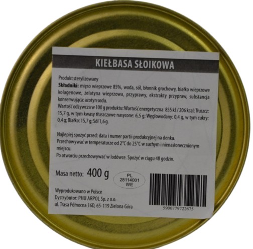 Military Jar Sausage 400 g plechovka ARPOL