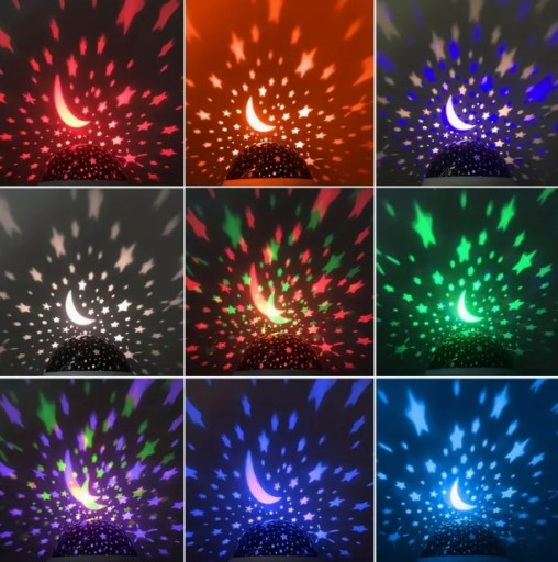 STARS PROJECTOR otočný projektor ako darček, prenosná lampa pre deti
