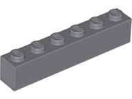 LEGO 3009 Brick Brick Brick 1x6 Dark Grey DBG 4211100 5 kusov
