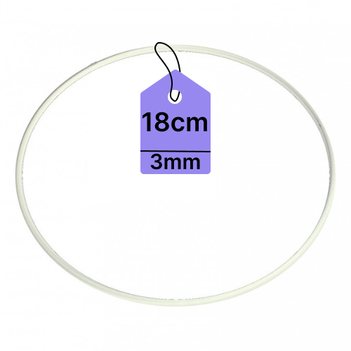KOVOVÝ Prsteň PRE LAVAČOV SNÍV Prsteň MACRAME BIELY 18CM