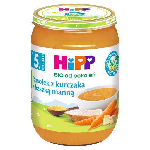 HiPP BIO Kurací vývar s krupicou 190 g