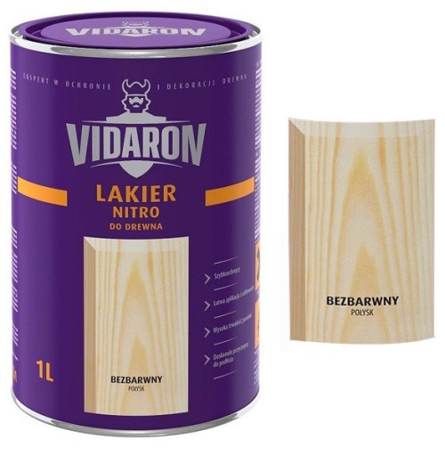 Nitro lak na drevo bezfarebný lesk 0,2L Vidaron