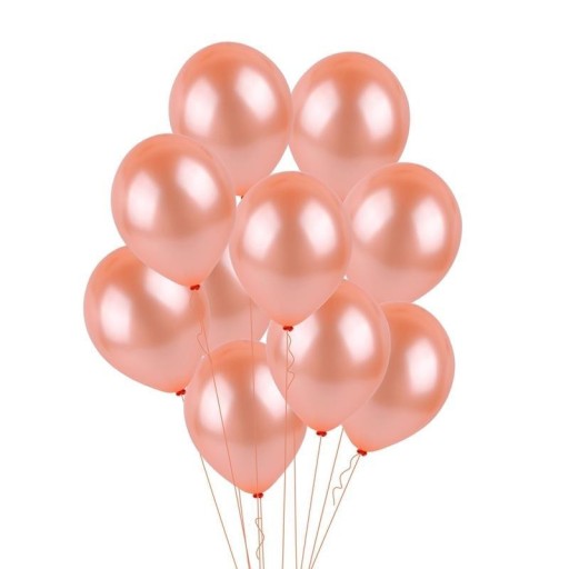 SILNÉ BALÓNY metalické 23cm 10ks ROSEGOLD