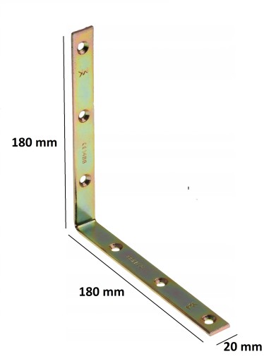 UHOL ÚZKEHO LÚČA KBW6 180X180X20x4mm KONEKTOR