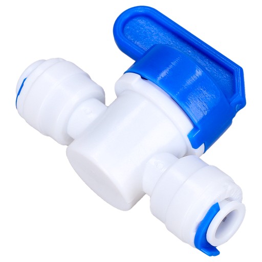 Guľový ventil pre rýchlospojky RO 1/4 na hadicu 6mm, reverzná osmóza