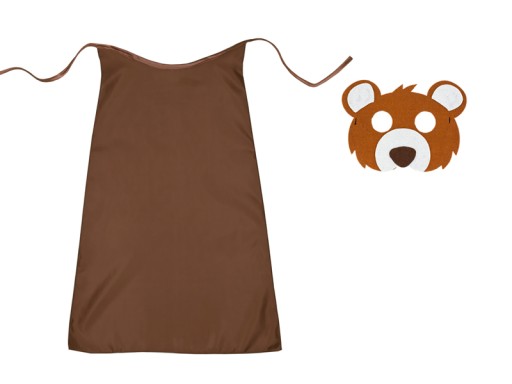 MASKA MEDVEĎA OBLEČENIE BEAR BEAR HNEDÁ PLSTEŇ
