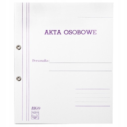 Biely osobný spisový priečinok A4 Bigo ABCDE