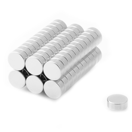 okrúhly NEODYMOVÝ MAGNET 10x4 N38 SILNÝ