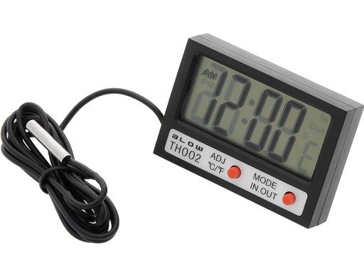 LCD TEPLOMER SADA ELEKTRONICKÝCH PANELOVÝCH HODÍN AUTOMOBILOVEJ SONDY BATÉRIE