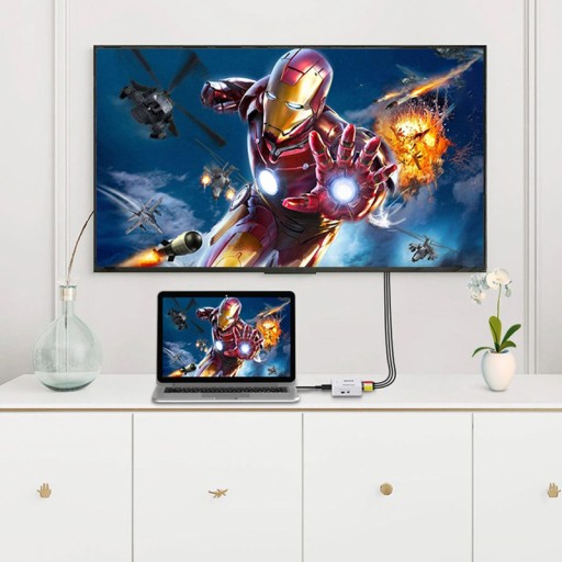 AV ADAPTÉR HDMI TO RCA CINCH CONVERTER 1080P USB