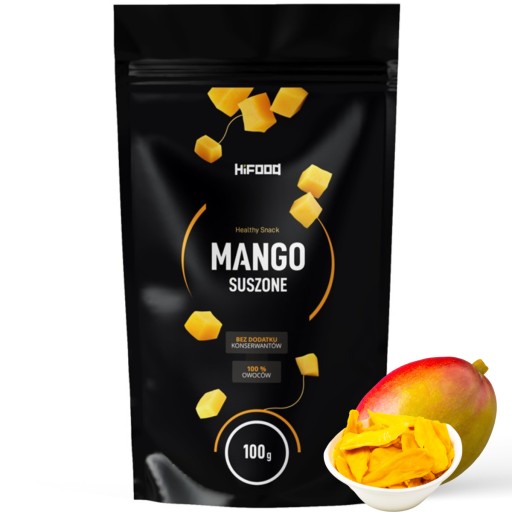 BIO SUŠENÉ MANGO 100g HiFOOD BEZ CUKRU
