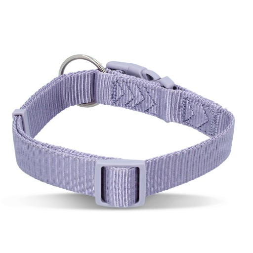 Prémiový obojok, pes, svetlá lila, S–M: 30–45 cm/15 mm