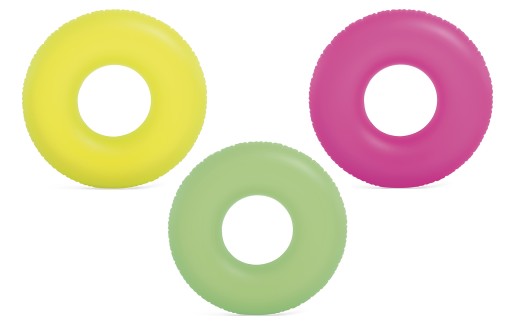 Neónový krúžok na plávanie, priemer 91 cm - 3 farby INTEX 59