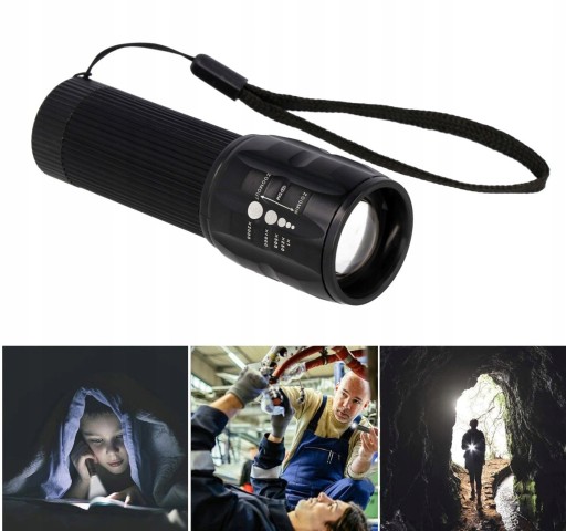 V2 VÝKONNÁ BATERKA, SEARCH STORCH, ALUM LED ZOOM LAMP