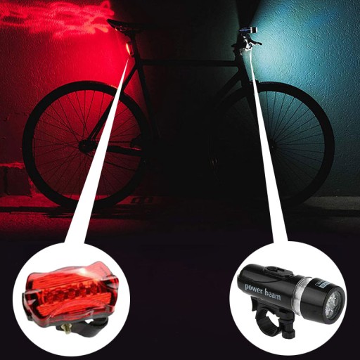 SET LED BICYKLOVÝCH SVETLÁ PREDNÝCH A ZADNÝCH NA BICYKEL + USB BICYKLE SVETLÁ