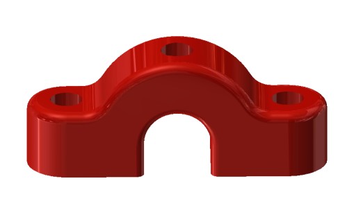 SUN - OMEGA NÁSTENNÁ KONEKTORA PRE 16 mm LANOVÉ IHRISKO - ČERVENÁ