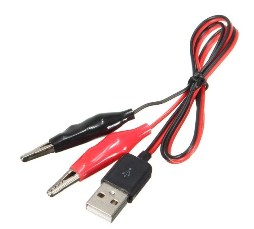 Testovací konektorový adaptér USB typu A samec na krokosvorky 62 cm