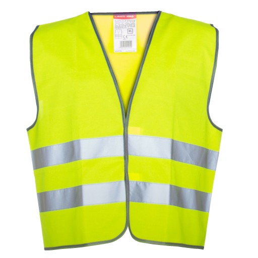 VÝSTRAŽNÁ VESTA. ŽLTÁ PRE DETI 4-6 ROKOV,