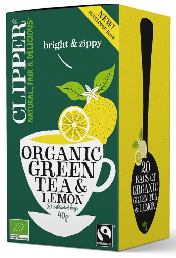 Zelený čaj s citrónom BIO 40g (20x2g) Clipper