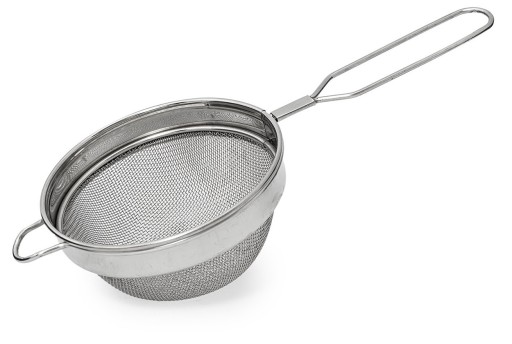 Nerezové kuchynské sitko s rukoväťou, sitko - 12 cm