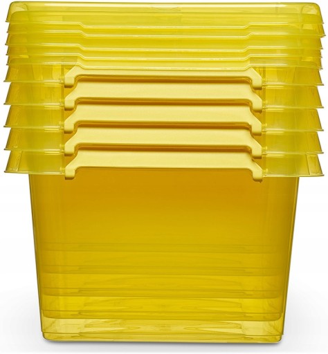 Plastová domáca nádoba, priehľadná, žltá, 4,5 l