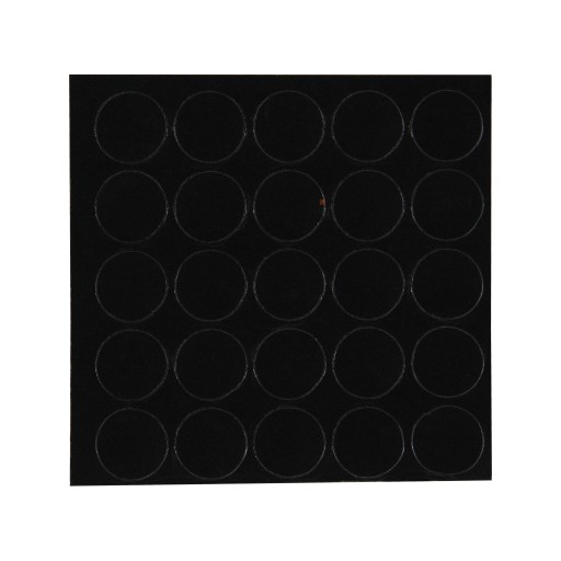 Samolepiace uzávery, priemer 14mm, 326, lesklá čierna