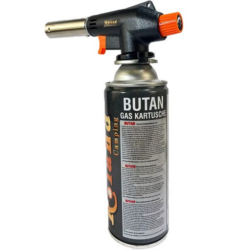 PLYNOVÝ HORÁK TEPELNÁ PISTOLKA LUTLAMPA PIEZOELECTRIC Roland Germany