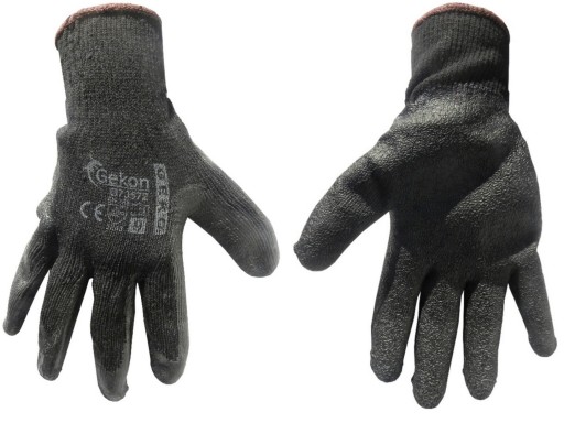 Ochranné latexové pracovné rukavice, čierne, hrubé, veľkosť 9