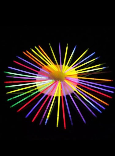fluorescenčné náramky, LED tyčinky, náramky, chemické svetlo